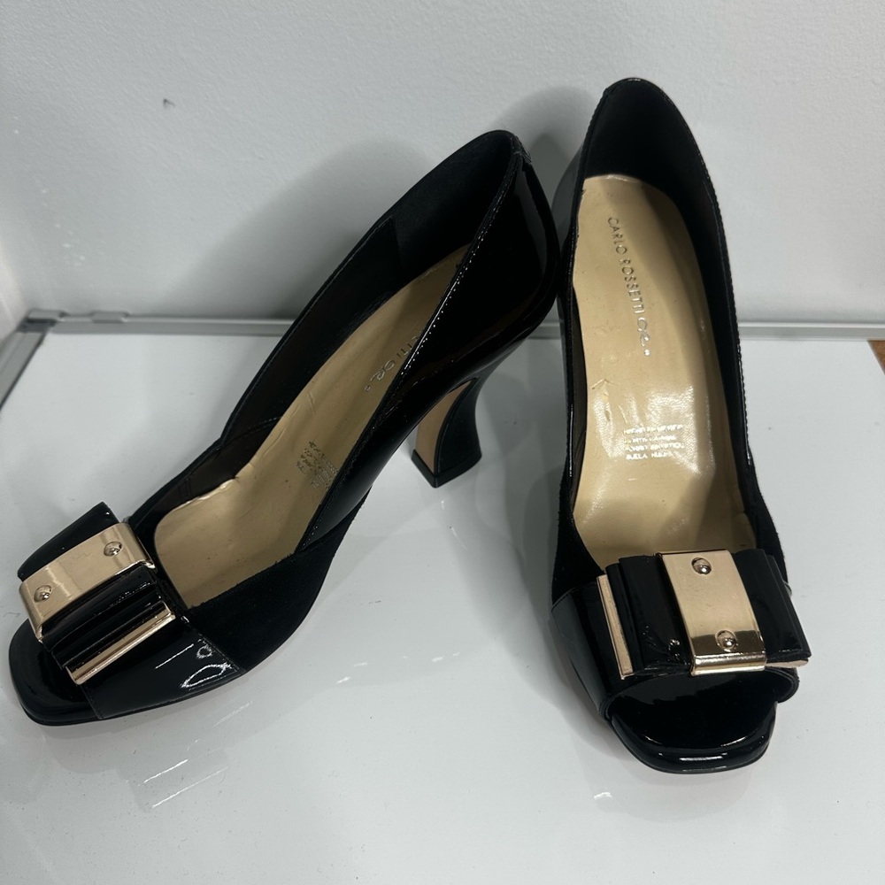 Black Bow Heels